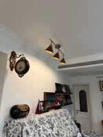 Axiom Directional Ceiling Lamp with Wooden Shades
