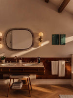 Axis Duo Wall Sconce in Brass and Glass