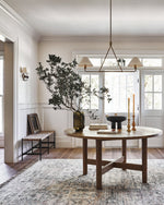 Axis Modern Linear Chandelier in Brass and Black for Dining Room and Living Room