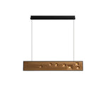 Axis Linear Wood LED Pendant Light for Kitchen Island and Dining Room