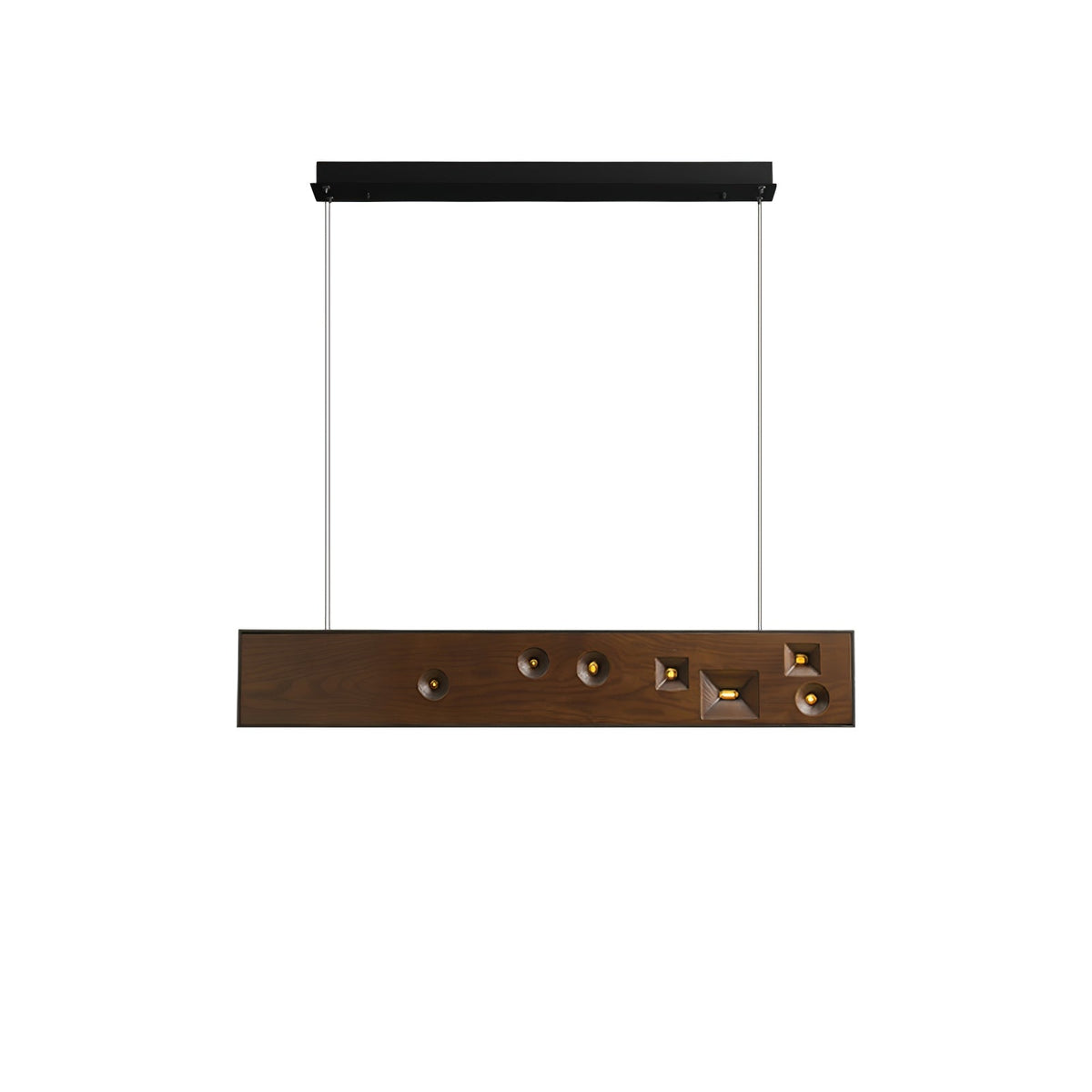 Axis Linear Wood LED Pendant Light for Kitchen Island and Dining Room