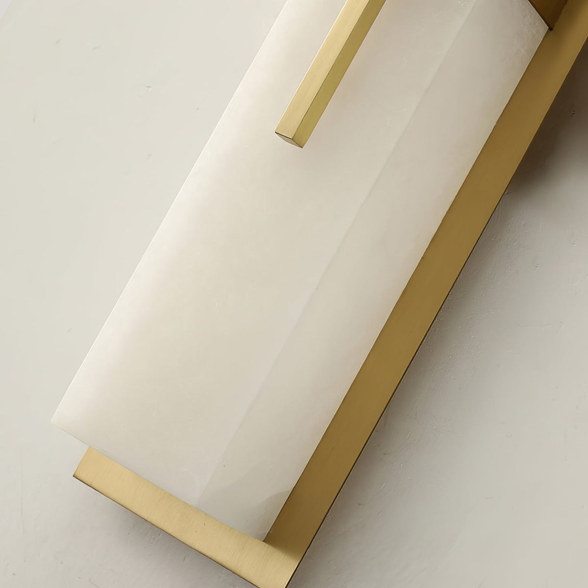Axis Twin Alabaster LED Wall Sconce, Modern Brass & Black Finish