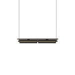Modern Linear LED Chandelier for Kitchen Island, Smoked Acrylic Pendant Light
