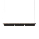Modern Linear LED Chandelier for Kitchen Island, Smoked Acrylic Pendant Light