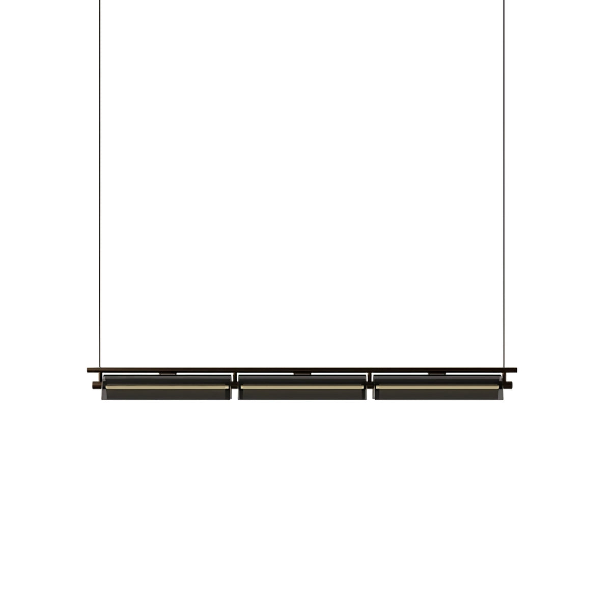 Modern Linear LED Chandelier for Kitchen Island, Smoked Acrylic Pendant Light