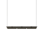 Modern Linear LED Chandelier for Kitchen Island, Smoked Acrylic Pendant Light