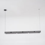 Modern Linear LED Chandelier for Kitchen Island, Smoked Acrylic Pendant Light