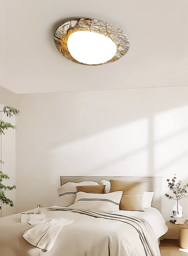 Ayla Marble Ceiling Light – Organic Modern Flush Mount for Living Spaces