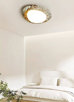 Ayla Marble Ceiling Light – Organic Modern Flush Mount for Living Spaces