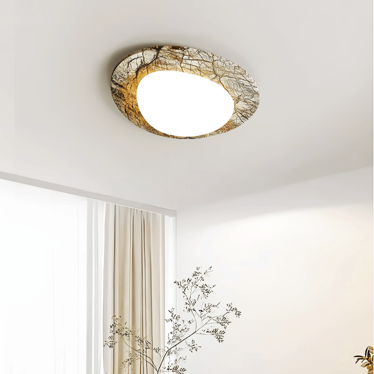 Ayla Marble Ceiling Light – Organic Modern Flush Mount for Living Spaces
