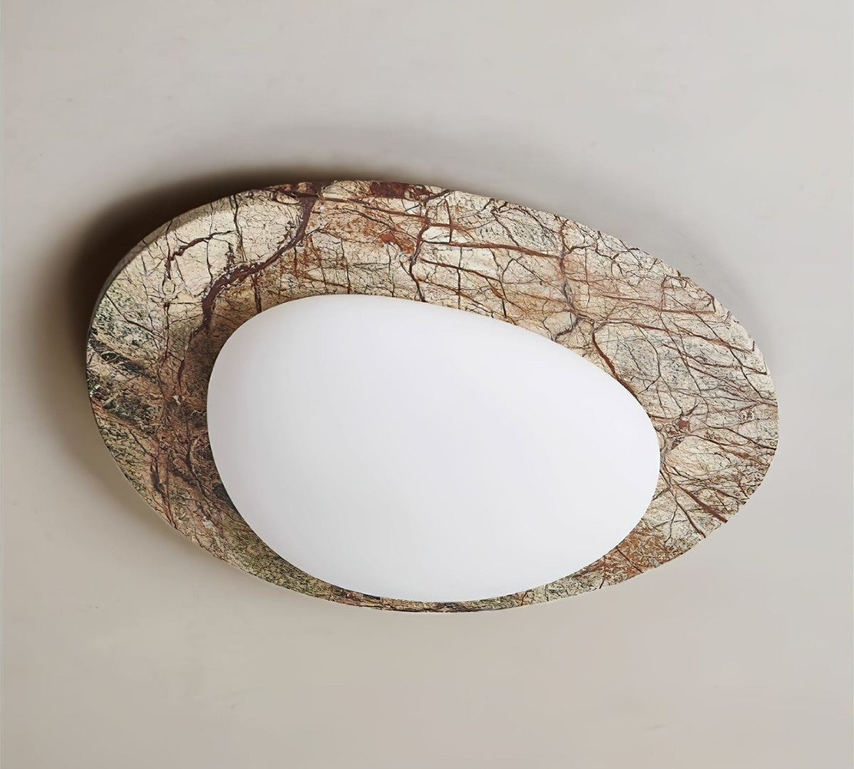 Ayla Marble Ceiling Light – Organic Modern Flush Mount for Living Spaces