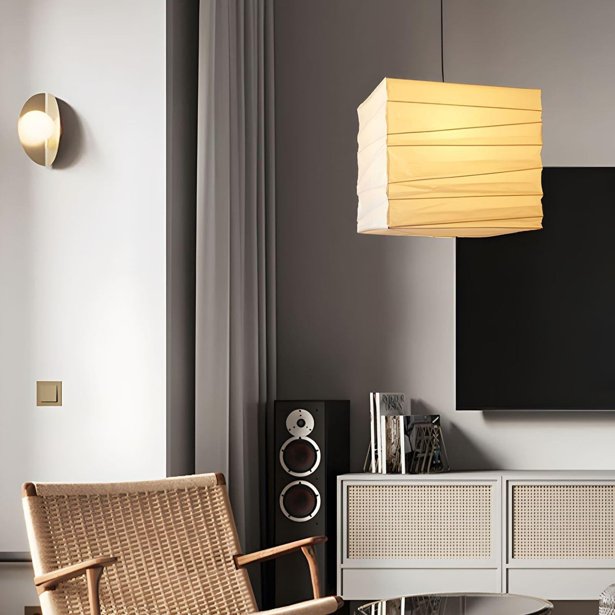 Ayla Paper Cube Pendant Lamp