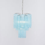 Azzura Glass Chandelier – Handcrafted Ocean Blue Glass Pendant Light for Dining Room and Entryway