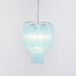 Azzura Glass Chandelier – Handcrafted Ocean Blue Glass Pendant Light for Dining Room and Entryway