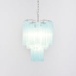Azzura Glass Chandelier – Handcrafted Ocean Blue Glass Pendant Light for Dining Room and Entryway