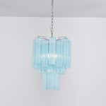 Azzura Glass Chandelier – Handcrafted Ocean Blue Glass Pendant Light for Dining Room and Entryway