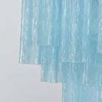 Azzura Glass Chandelier – Handcrafted Ocean Blue Glass Pendant Light for Dining Room and Entryway