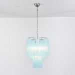 Azzura Glass Chandelier – Handcrafted Ocean Blue Glass Pendant Light for Dining Room and Entryway