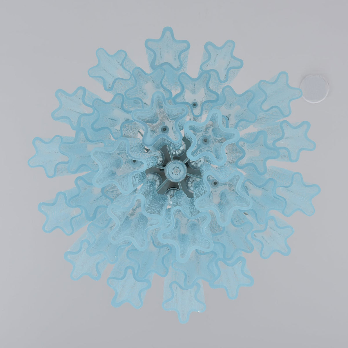 Azzura Glass Chandelier – Handcrafted Ocean Blue Glass Pendant Light for Dining Room and Entryway