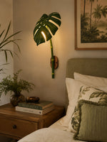 Monstera Leaf Wall Sconce — Tropical Botanical Light for Modern Interiors
