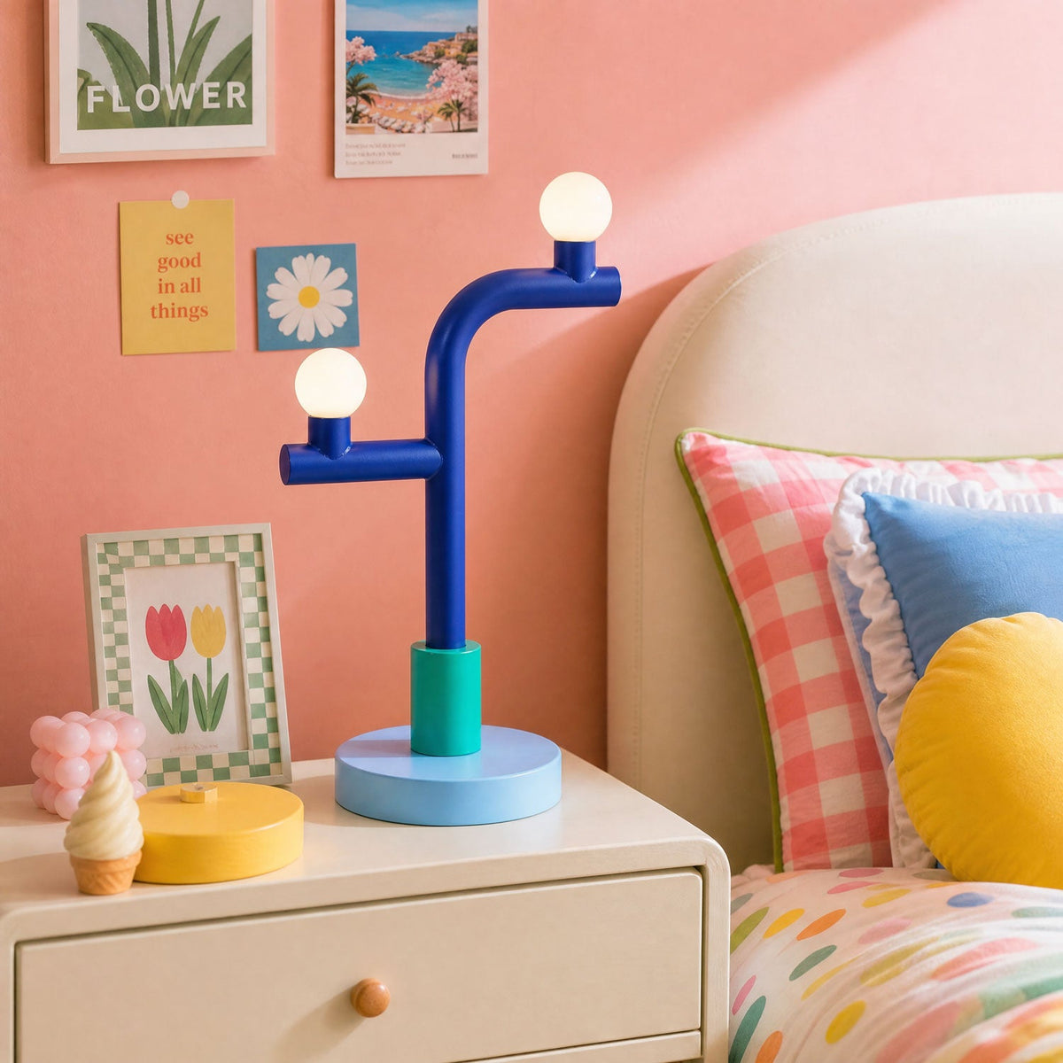 Playline Orb Table Lamp – Sculptural Pop-Art LED Accent Light
