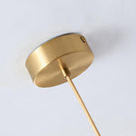 Crystal Pendant Light in Copper Gold Finish with Integrated LED
