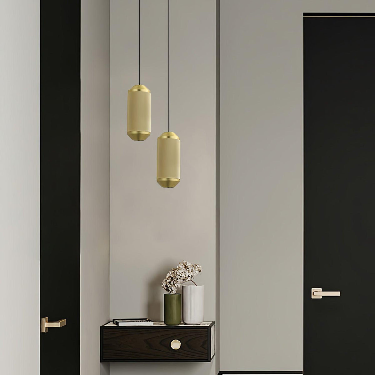 Backbeat Modern LED Pendant Light in Black or Gold for Dining Room and Kitchen Island