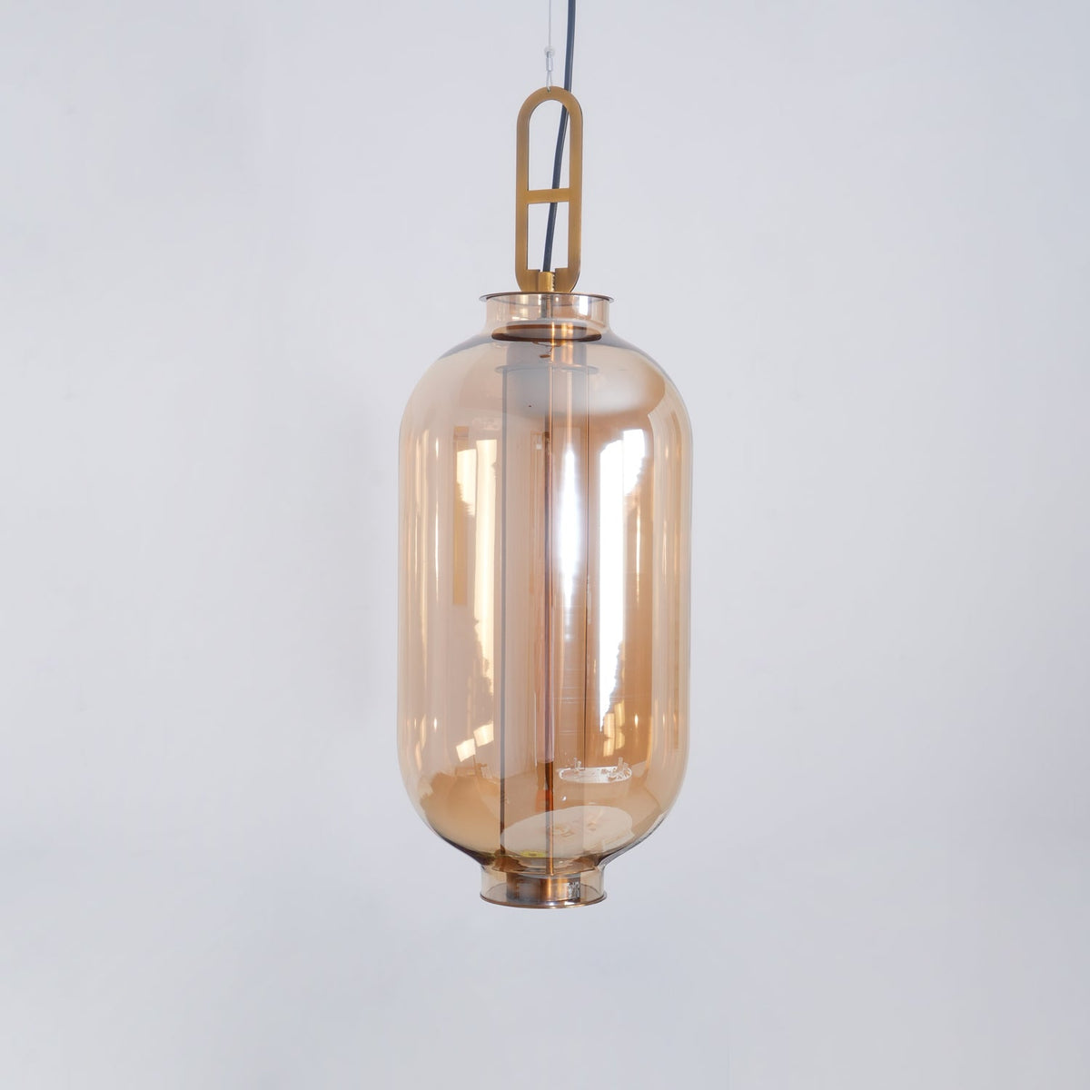 Bai Family Blown Glass Pendant Light in Bronze for Dining and Entry
