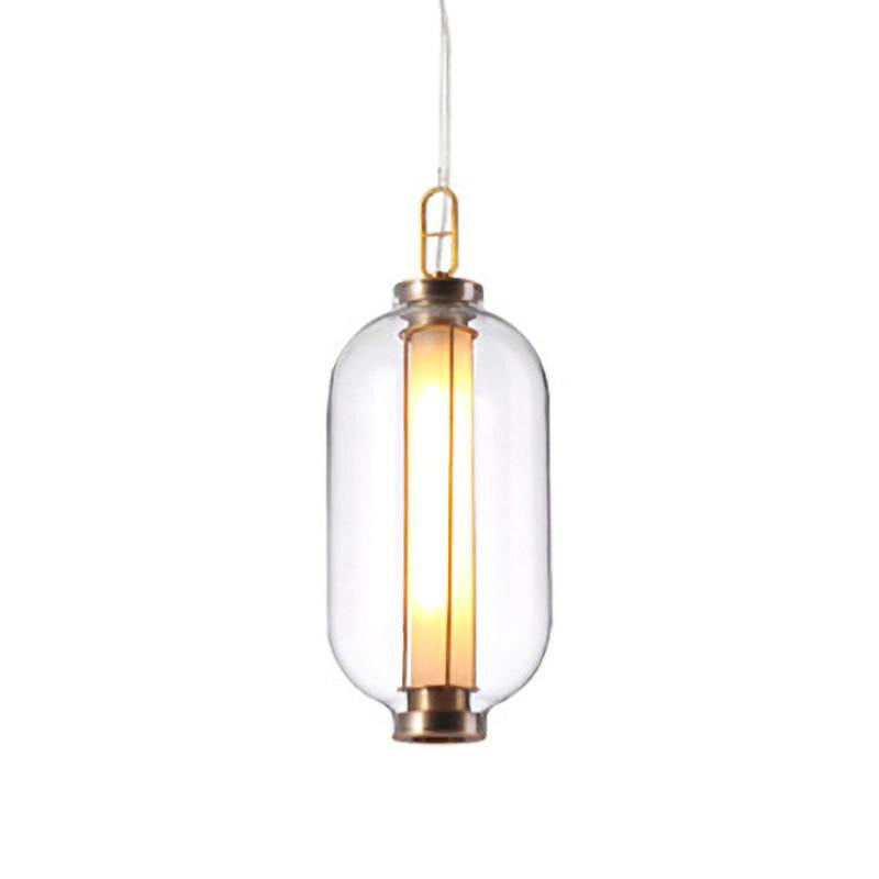Bai Family Blown Glass Pendant Light in Bronze for Dining and Entry