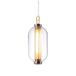 Bai Family Blown Glass Pendant Light in Bronze for Dining and Entry