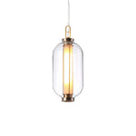 Bai Family Blown Glass Pendant Light in Bronze for Dining and Entry