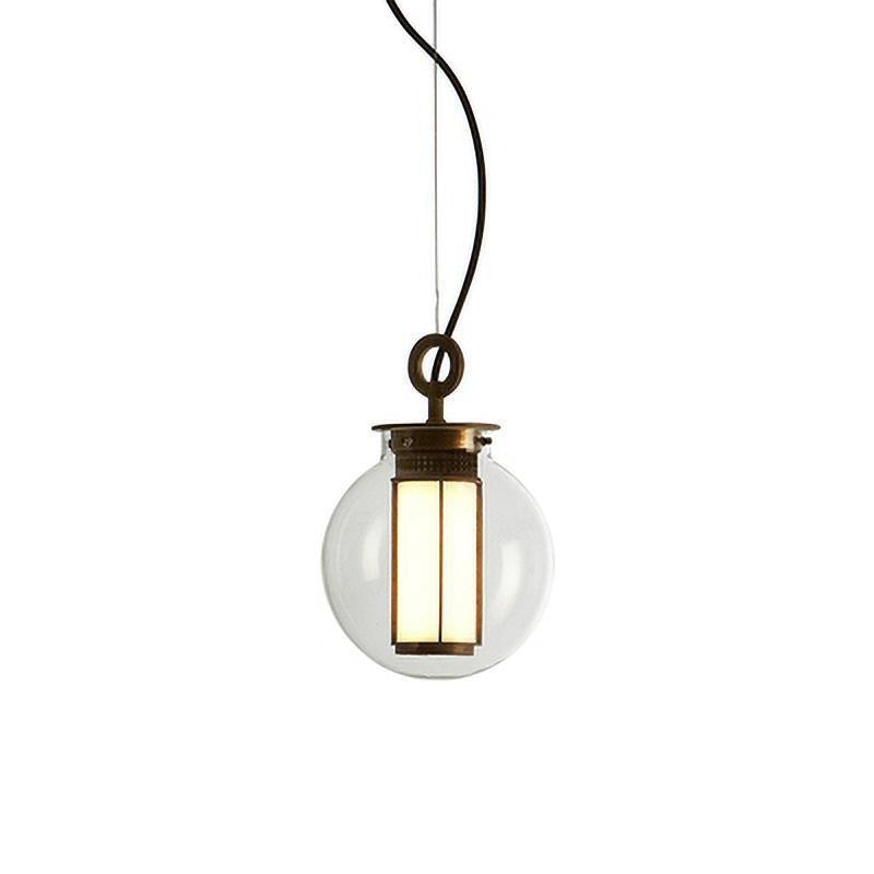 Bai Family Blown Glass Pendant Light in Bronze for Dining and Entry