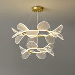 Bain Flying Flowers Chandelier — Gold Acrylic LED Pendant Light