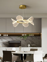 Bain Flying Flowers Chandelier — Gold Acrylic LED Pendant Light