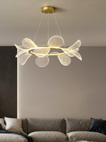 Bain Flying Flowers Chandelier — Gold Acrylic LED Pendant Light