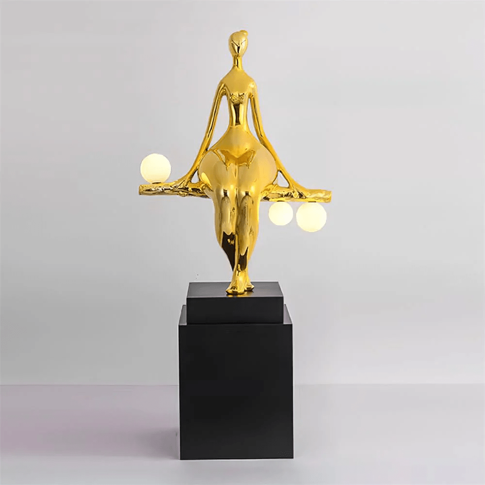 Balance Glow Sculpture Floor Lamp – Modern Art Deco Ambient Lighting