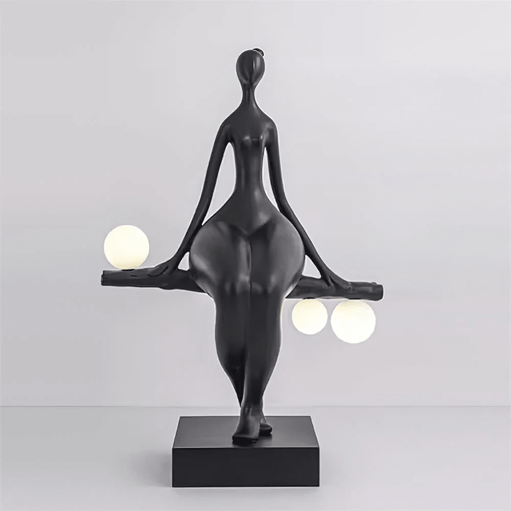 Balance Glow Sculpture Floor Lamp – Modern Art Deco Ambient Lighting