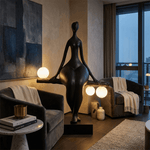 Balance Glow Sculpture Floor Lamp – Modern Art Deco Ambient Lighting