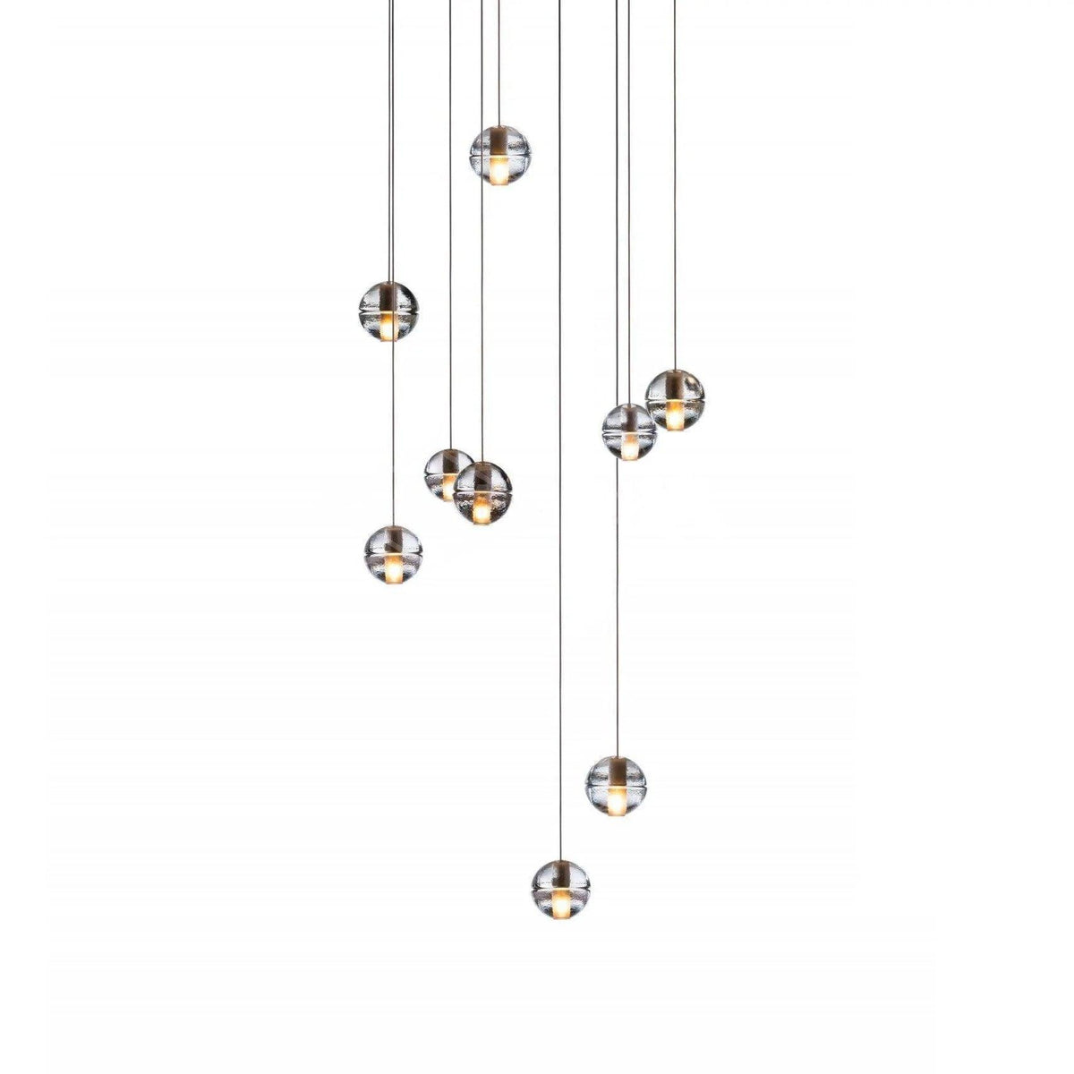 Crystal Ball Pendant Light – Chrome & Clear Glass Chandelier
