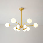 Balloon Ball Chandelier – Modern Gold Glass Pendant Light for Dining Room and Living Room