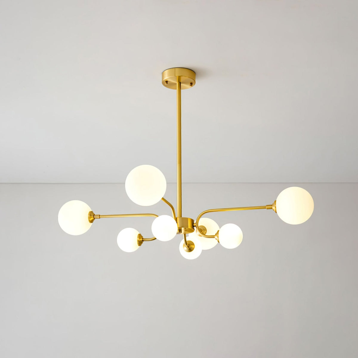 Balloon Ball Chandelier – Modern Gold Glass Pendant Light for Dining Room and Living Room