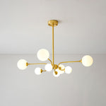 Balloon Ball Chandelier – Modern Gold Glass Pendant Light for Dining Room and Living Room