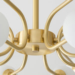 Balloon Ball Chandelier – Modern Gold Glass Pendant Light for Dining Room and Living Room