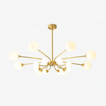 Balloon Ball Chandelier – Modern Gold Glass Pendant Light for Dining Room and Living Room