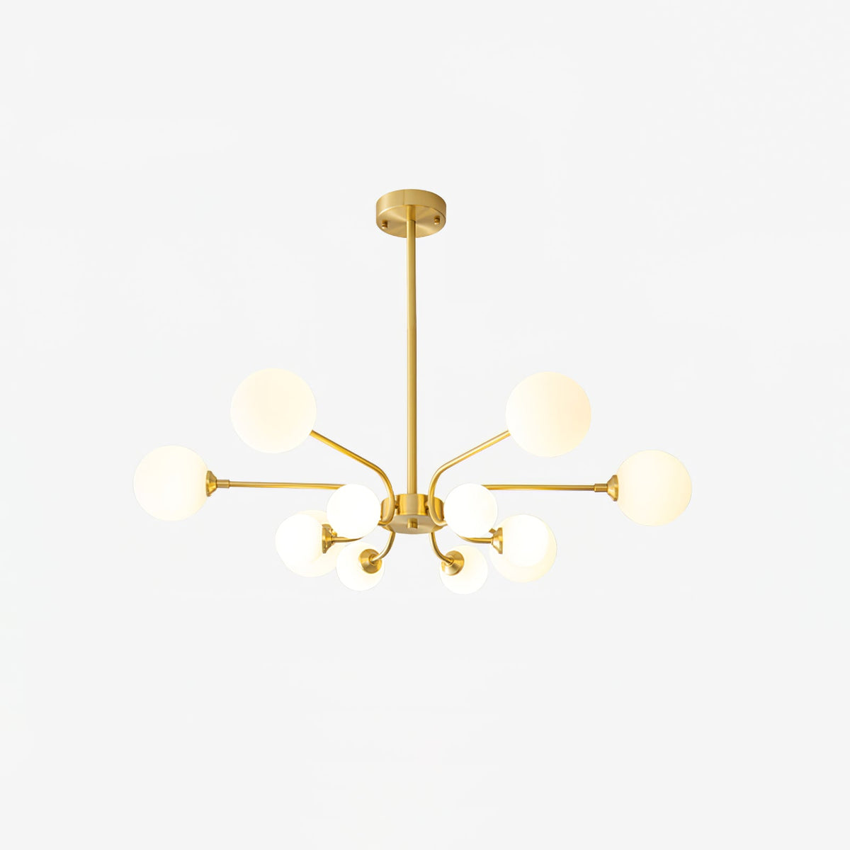 Balloon Ball Chandelier – Modern Gold Glass Pendant Light for Dining Room and Living Room