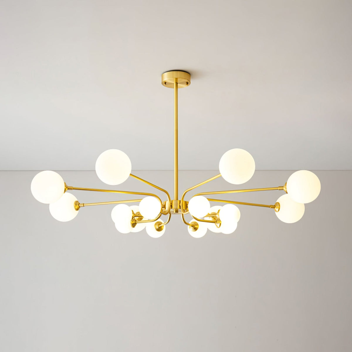 Balloon Ball Chandelier – Modern Gold Glass Pendant Light for Dining Room and Living Room