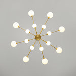 Balloon Ball Chandelier – Modern Gold Glass Pendant Light for Dining Room and Living Room