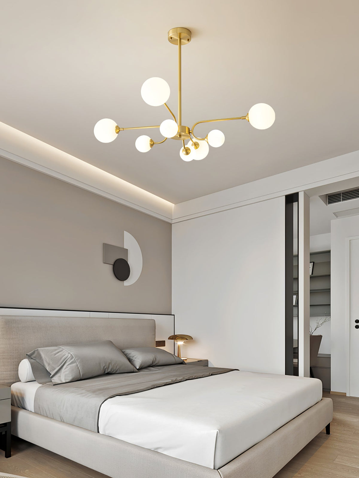 Balloon Ball Chandelier – Modern Gold Glass Pendant Light for Dining Room and Living Room