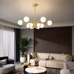 Balloon Ball Chandelier – Modern Gold Glass Pendant Light for Dining Room and Living Room