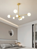 Balloon Ball Chandelier – Modern Gold Glass Pendant Light for Dining Room and Living Room